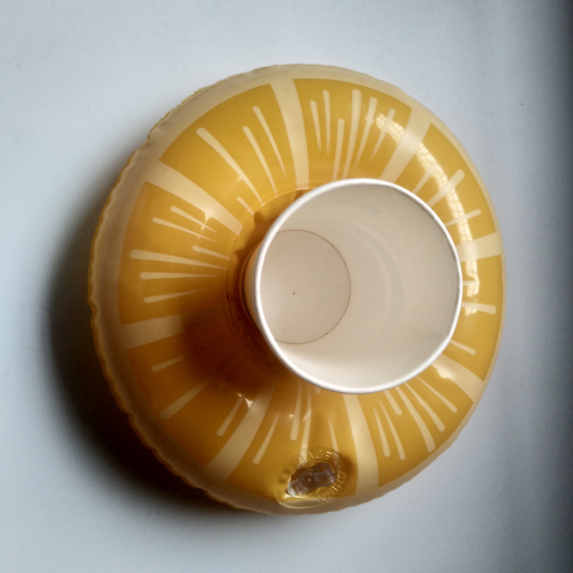 Pvc Opblaasbare Flamingo Zwembad Drinken Bekerhouder Halloween Outdoor Decoraties Watermeloen Cherry Citroen Voetbal Speelgoed: Lemon