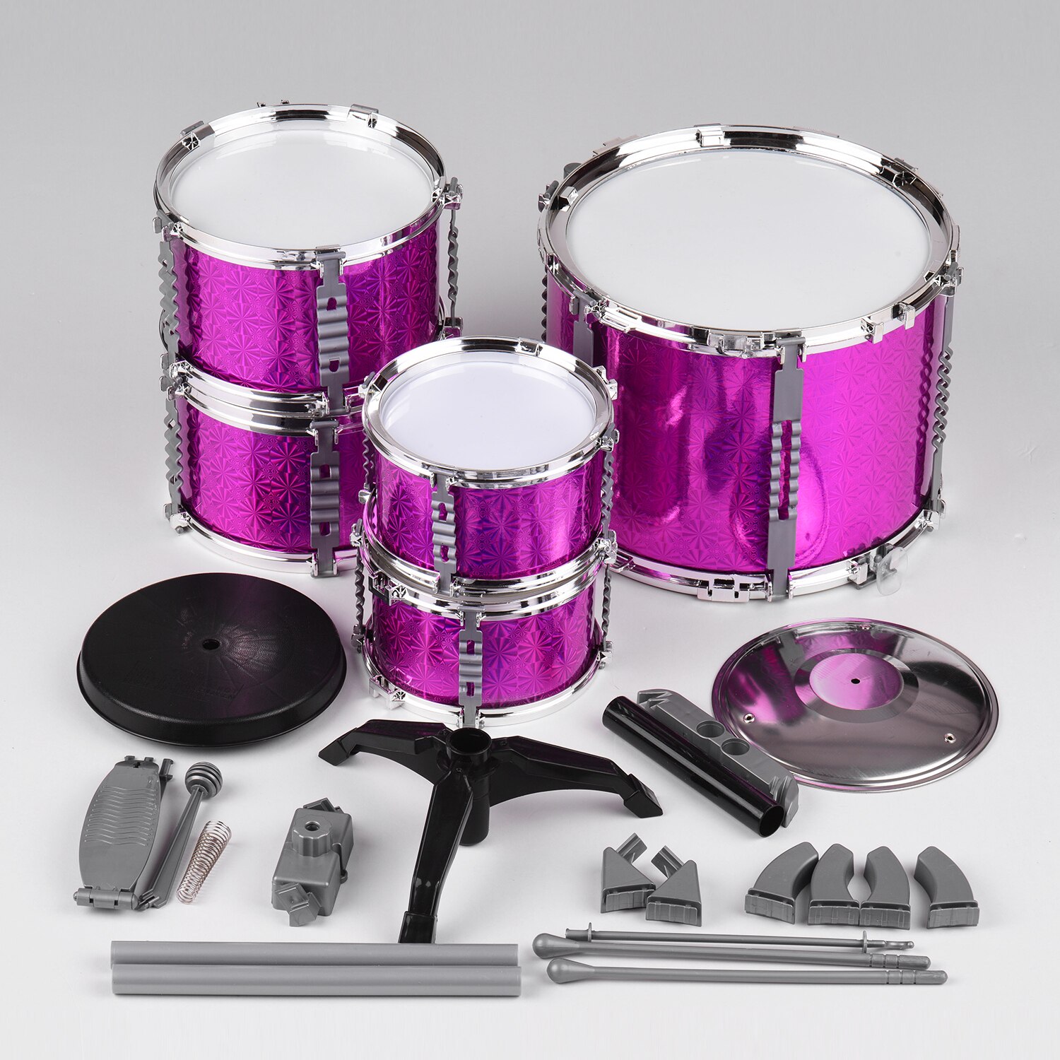 Kinderen Kids Jazz Drum Set Kit Muziekinstrument Educatief Speelgoed 5 Drums En Een Symbal Slaginstrument