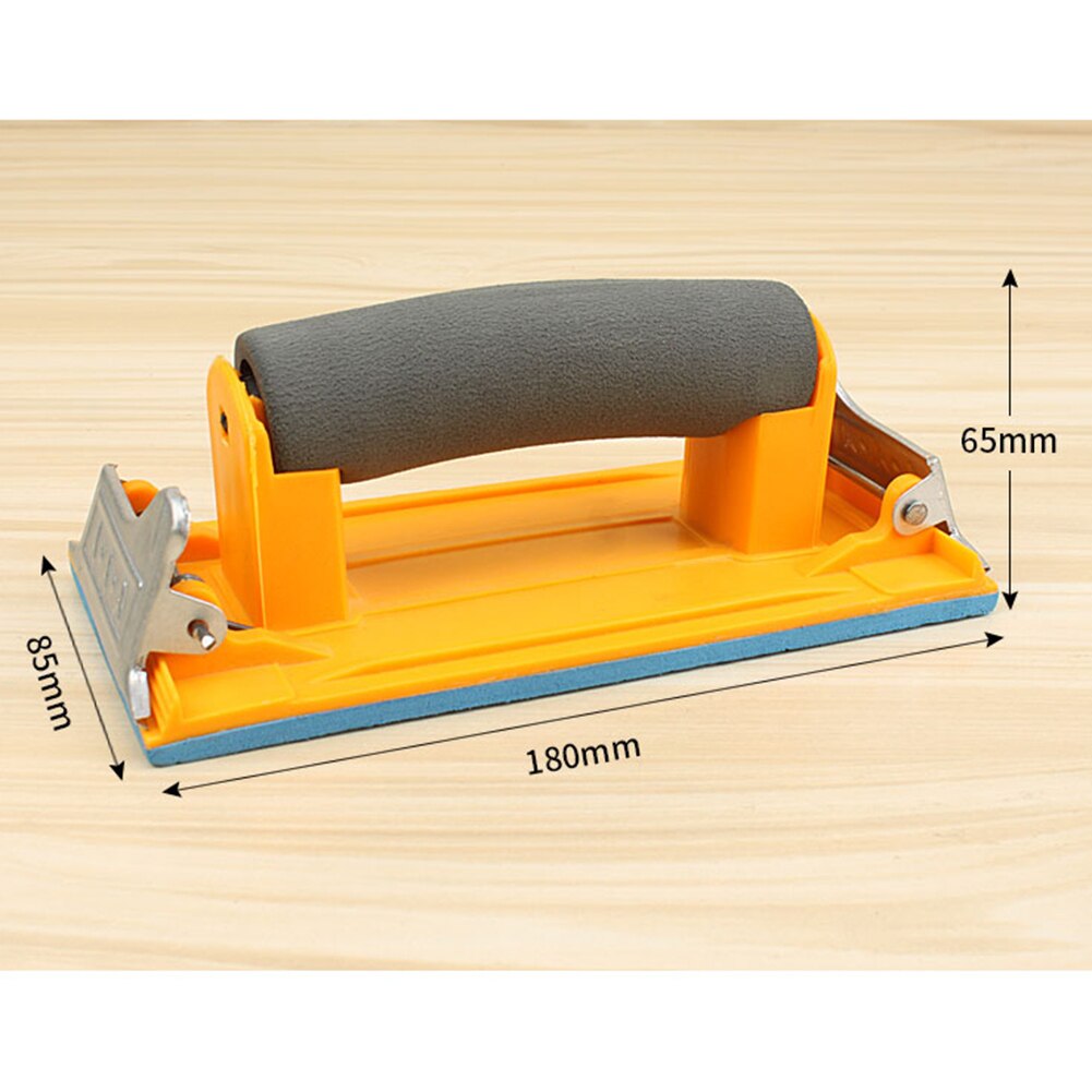 Soporte para papel de lija, lijadora manual, herramientas de carpintería, tallado en madera, superficie de pared, pulido, mango de esponja antideslizante, herramientas de papel de lija