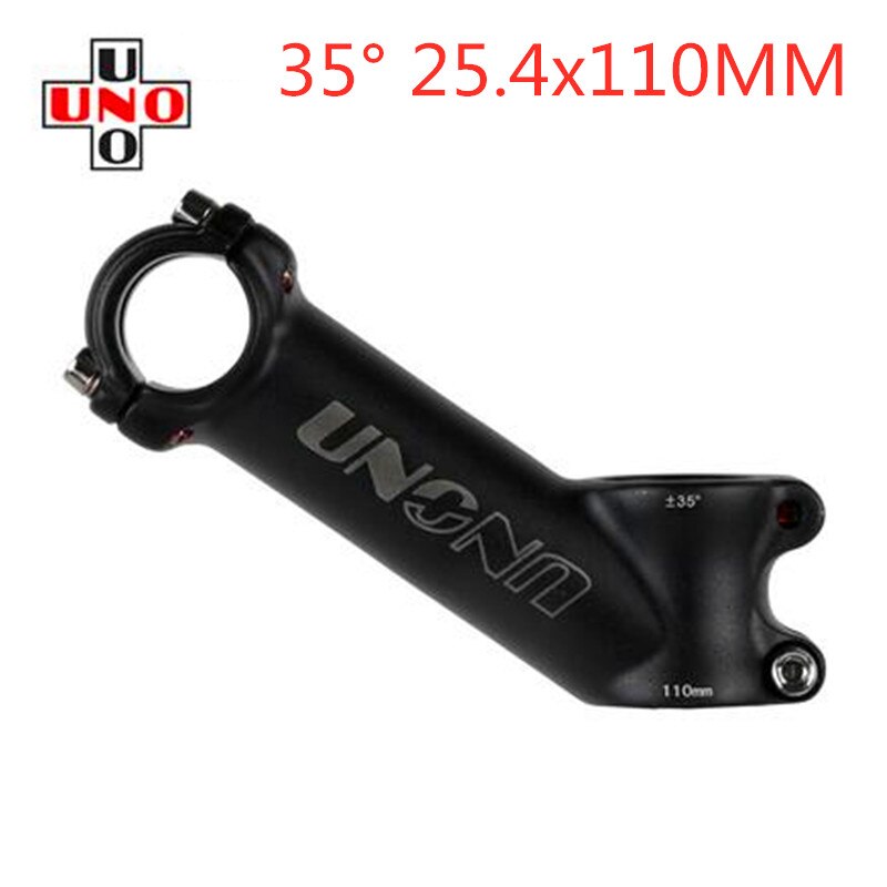 Uno mtb mountainbike racercykel frempind 28.6mm gaffel 25.4/31.8mm 35 grader 70/90/100/110mm cykel frempind sort og sølv: 25 4-110mm