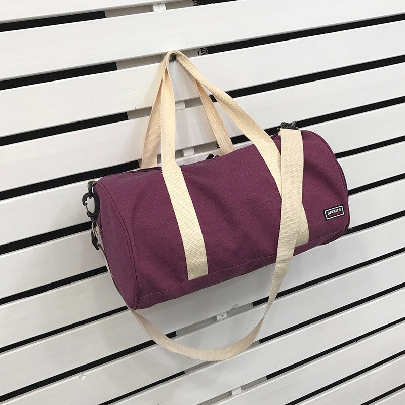 Nuovo Stile Sacchetto di Ginnastica di Sport degli uomini E delle Donne Cilindro borsa A Tracolla A Mano Borsa Da Viaggio Borsa Da Viaggio Cinghia Scarpe Bit: VIOLA