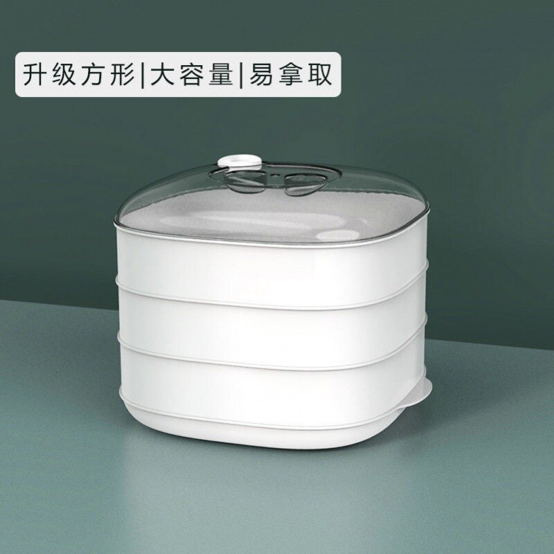 Microwave Oven Special Heating Universal Steamer Steamed Bread Steamer Household Multi-Functional Three-Layer Steamer: Three layer white