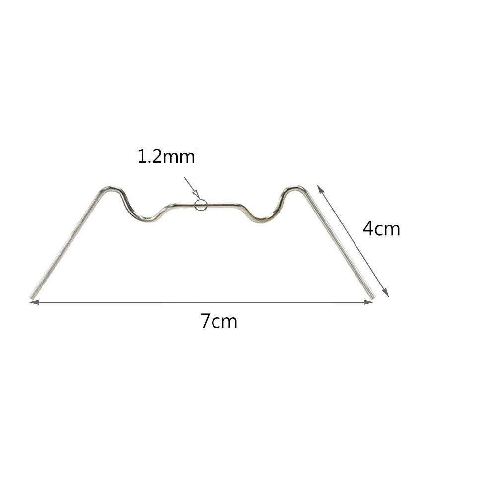 100Pcs Galvanized Steel W-Type Greenhouse Glass Pane Spring Wire Glazing Overlap Clips Fixing Clamps Greenhouse Fixing Tool