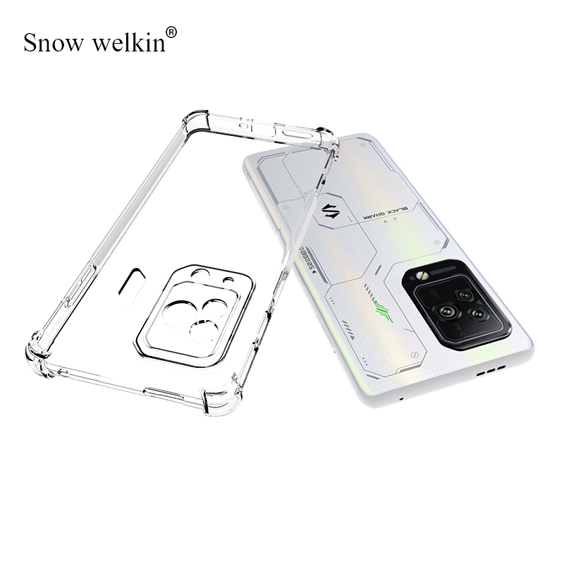 Étui de Protection tampon de Airbags pour Xiaomi Black Shark BlackShark 5 Pro 3 3S 2 4 4S Pro Helo 1 RS, coque arrière antichoc en TPU souple: Denim