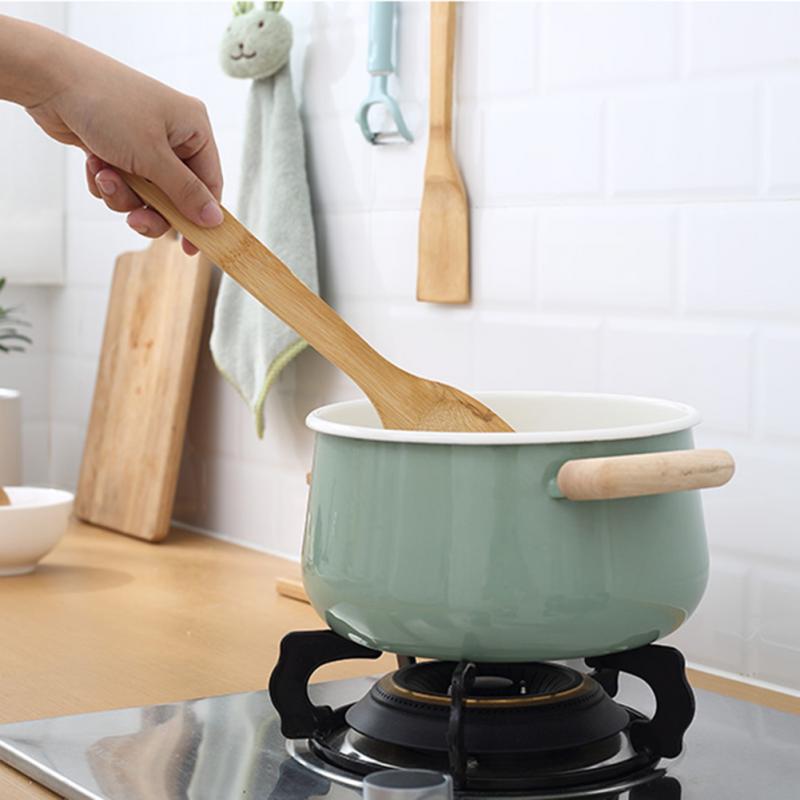 Spatule de cuisine en bambou, en bois de bambou, santé naturelle, support de cuillère, ustensiles de cuisine, pelle Wok, 2/1 pièces