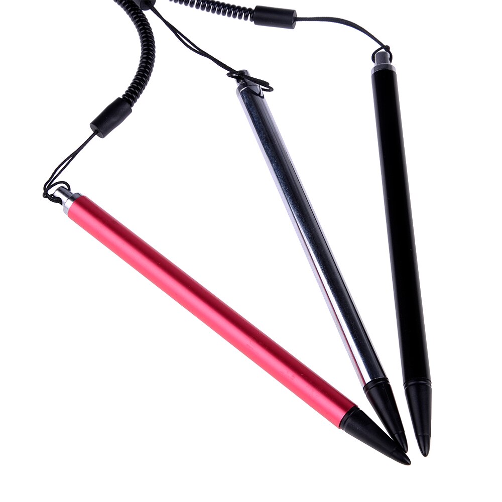 Metal Resistive Touch Screen Stylus Pen with Spring Rope For POS PDA Navigator