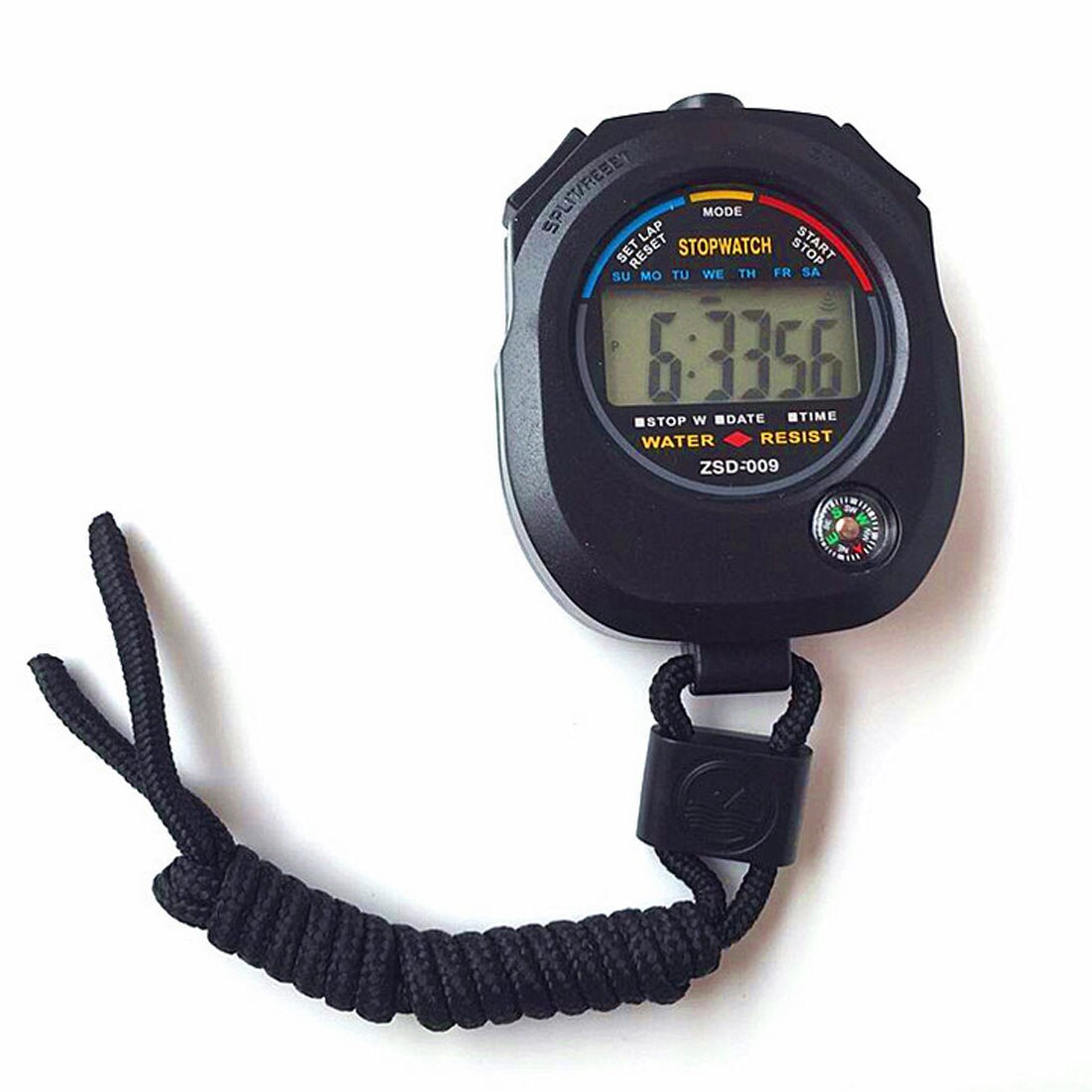 Chronograph Counter Timer LCD Digital Sports Stopwatch Handheld Sports Stopwatch with Strap