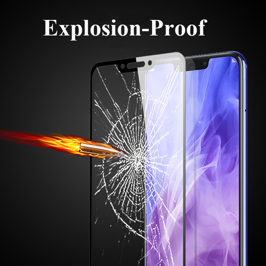 Vidrio templado de pegamento completo 9D para Huawei Nova 3 Protector de pantalla de vidrio Protector para Huawei Nova 3i 3e 3 i e En huawey Nova3 película