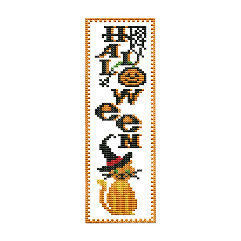 Diy Kruissteek Bookmark Cartoon Patroon Merken Voor Boek Handgemaakte Handwerken Borduren Craft Halloween Voor Kinderen Kids: 51