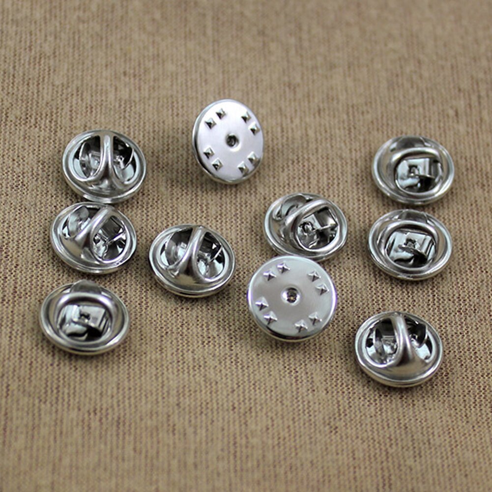 30Pcs Clutch Diy Badge Squeeze Vlinder Accessoires Sieraden Broche Sluiting Pin Houder Gesp Revers