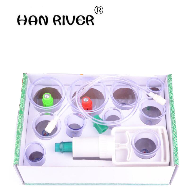 Hanriver 10 Stuks Van Plastic Vacuüm Cupping Therapie, Magnetische Therapie Gezondheid Cupping Meridiaan Beauty
