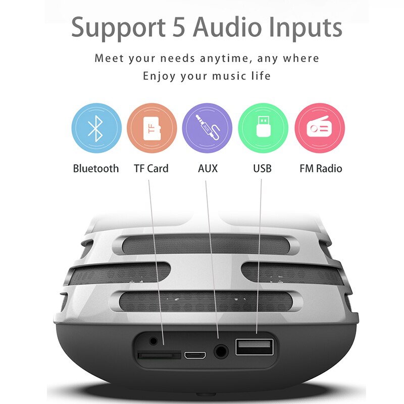 Caixa De Som Draadloze Bluetooth Speaker Met Sterk Gevoel Van Technologie Draagbare Bluetooth Draadloze Speaker Beter Bass 24 Uur