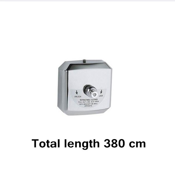 304 Stainless Steel Clothesline Wall mount Folding Clothes Horse Extendable Laundry Hanger Retractable Drying Rack Clothes Rope: Type C 380CM