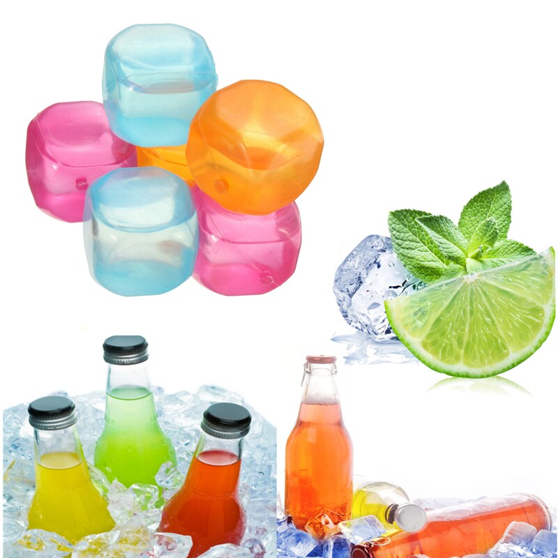 Arshen 12 stuks/set ijsblokjes van voedingskwaliteit plastic in de vorm van een vrucht, herbruikbaar plastic, veelkleurig, koel, koud drinkgerei, bar, barbecue, feest