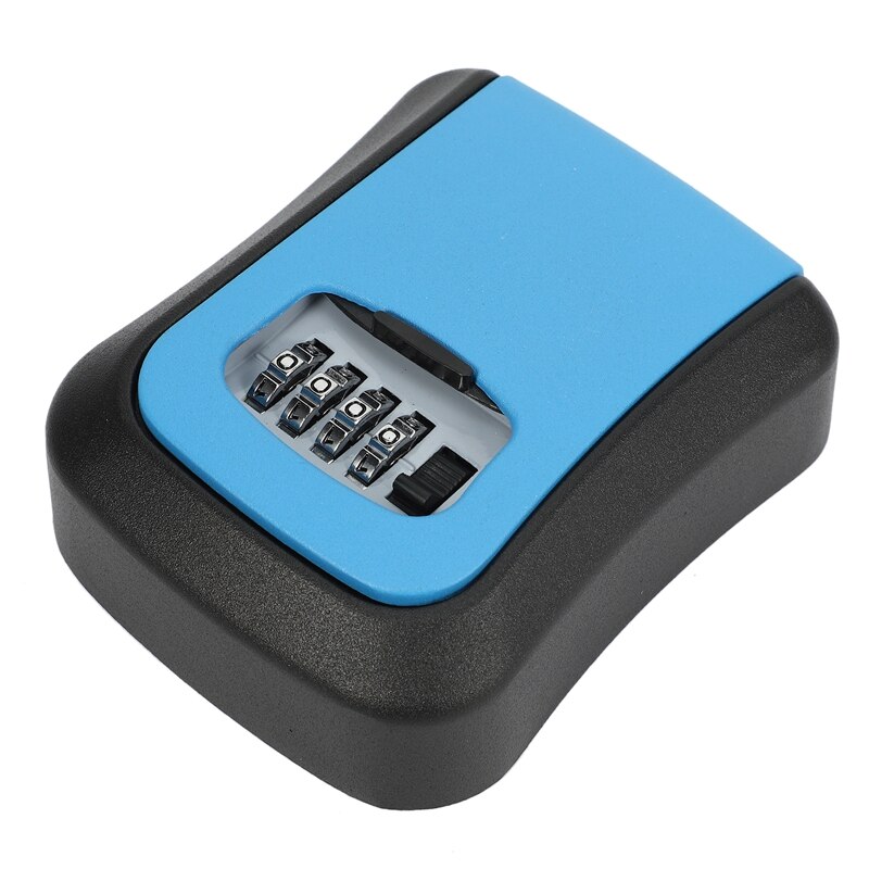 Password Key Lock Box Wall Mounted Zinc Alloy Key Box Weatherproof 4 Digit Combination Key Storage Lock Box