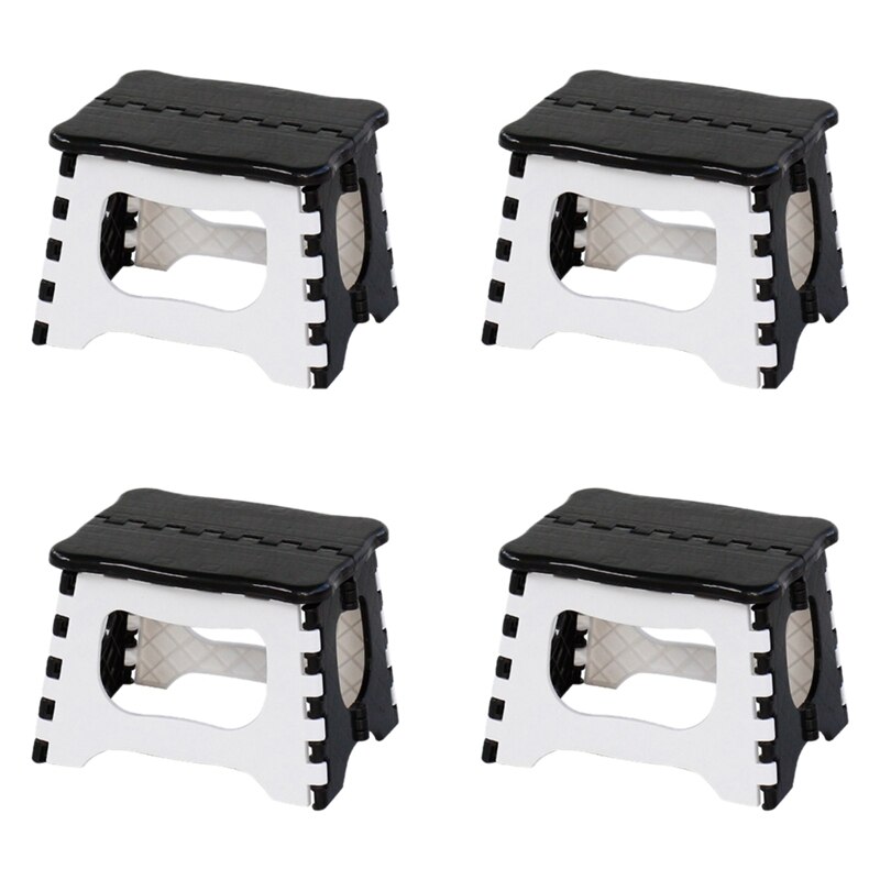 -4Pcs Step Stool-the Lightweight Step Stool Is Sturdy Enough to Support Adults andSafe Enough for Kids: Black