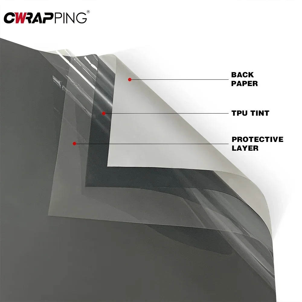 Self-Healing TPU Headlight Film Photochromic UV Protection Car Lamp Film Universal Anti-Scratch for Auto Light Tinting Car Care