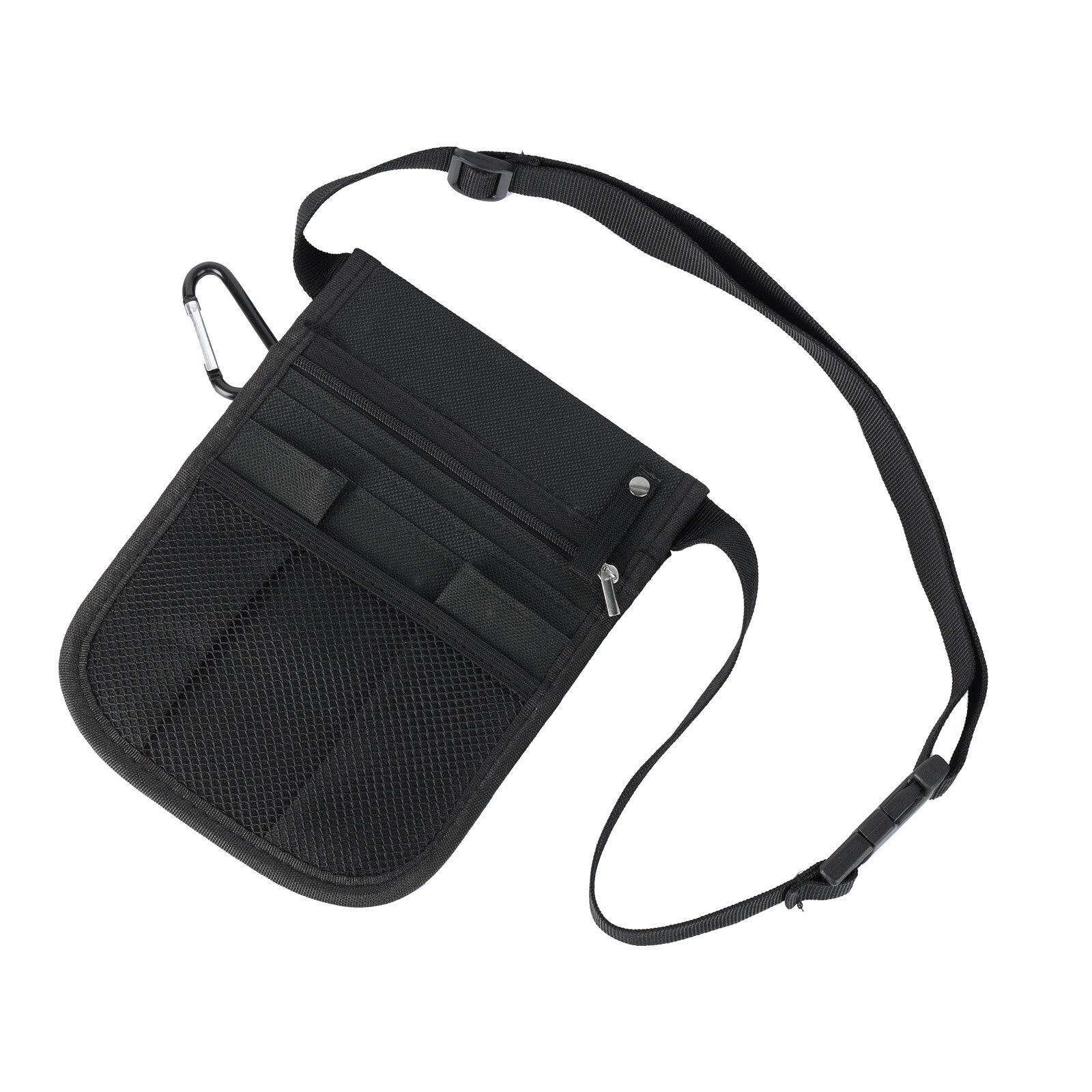 Nurse Nursing Belt Organizer Waist Bag Pouch for Nurse Accessories 2 Sided - 8 Pocket Organizer Utility Belt: Black