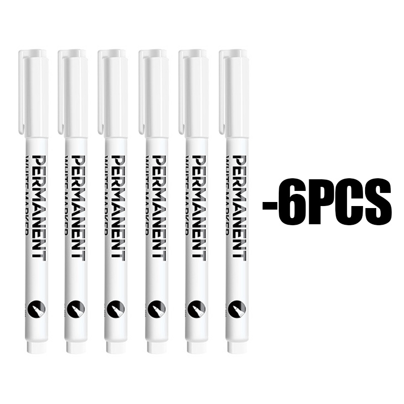 1/3/6 szt. Białe Markery Pisaki Akrylowe robić Malowania Kamieni Ceramiki Szkła Opon Metalu Płótna Wodoodporne Malowanie Białe Markery: Czerwony