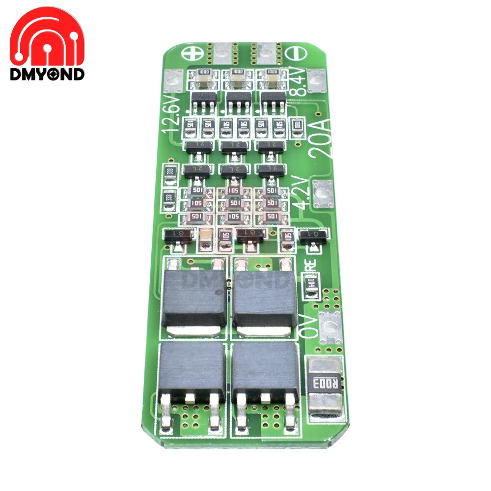 3S 3 Serial 20A Li-ion Lithium Battery 18650 Charger PCB BMS Protection Board For Drill Motor 12.6V Lipo Cell Module 64x20x3.4mm