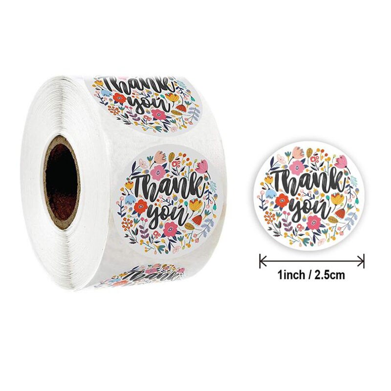 500 stickers voor het afsluiten, bedankt voor je liefde, plakboekdagboekstickers, stickers voor verjaardagsfeestdecoratie