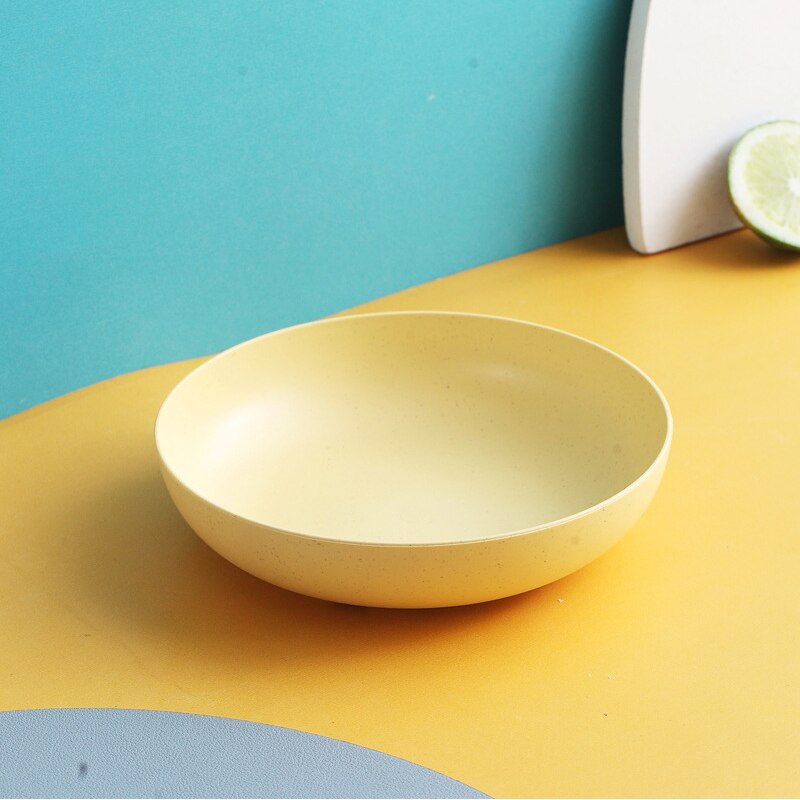 Gbsc 5 Stks/set Voor Keuken Plastic Voedsel Saus Schotel Kleine Azijn Smaak Board Snack Platen Creatieve Ronde Huishouden Fruitschaal: A Yellow