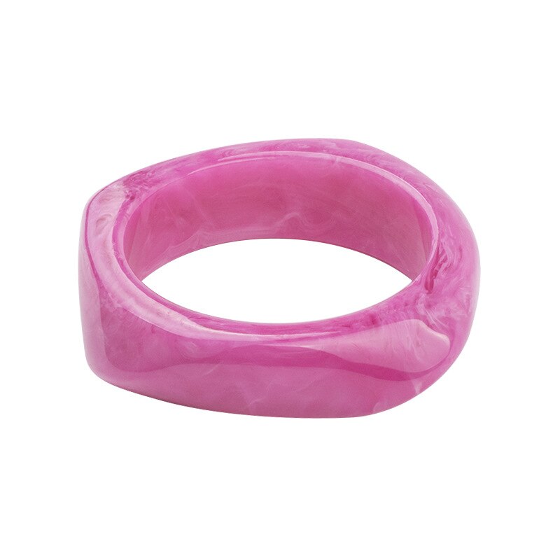 Klassieke Mode Hars Manchet Armbanden Armbanden voor Vrouwen Acryl Brede Onregelmatige Geometrische Armbanden Vrouwelijke Charme Sieraden: pink