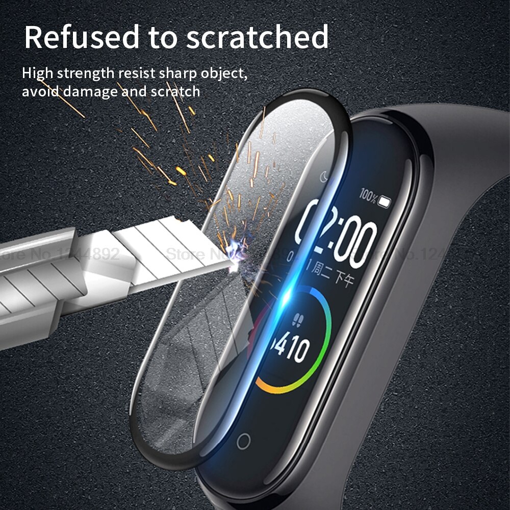3D Beschermende Glas Voor Xiaomi Mi Band 5 Gehard Glas Voor Xiaomi Mi Band 5 Mi Band 5 Volledige Gebogen screen Protector Voor Mi Band5