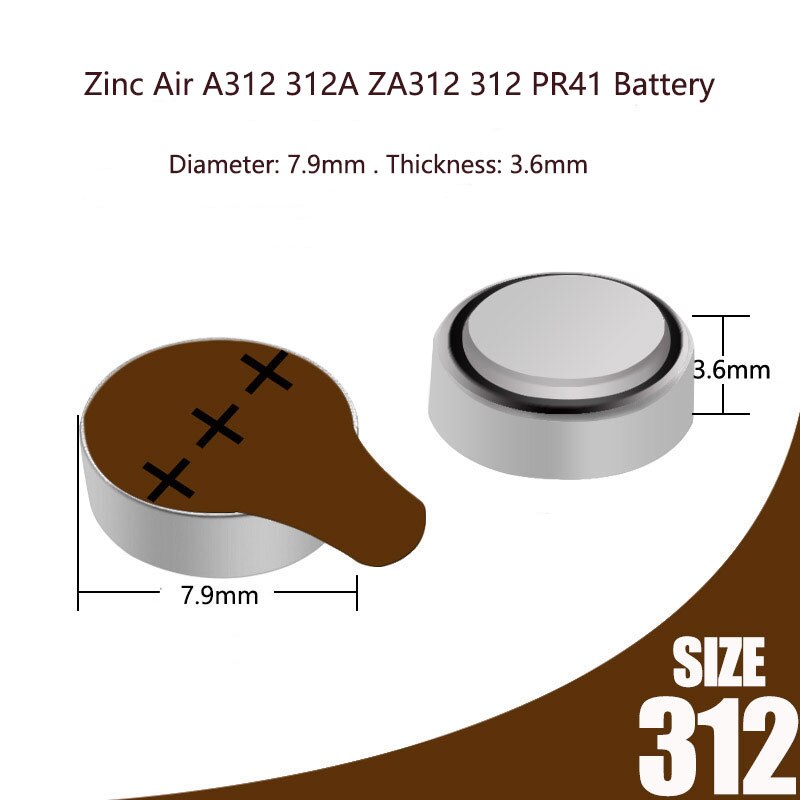 60 PCS ENGION Zinc Air Hearing Aid Batteries A312 312A ZA312 E312 S312 PR41. A10 10A E10 PR70.13A A13 13A S13 P13 PR48 Battery