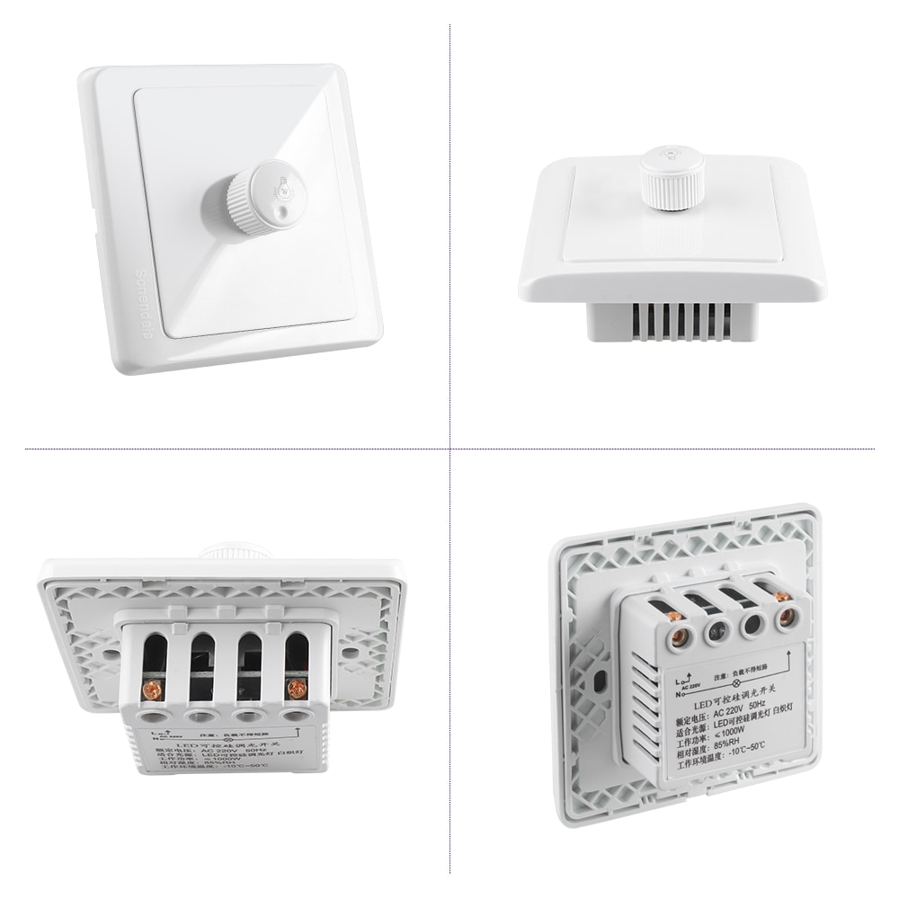 Led Scr Dimmer Muur Schakelaar 300W 600W 1000W AC220V Led Dimmen Controller Voor Dimbare Plafond Licht Downlight spotlight