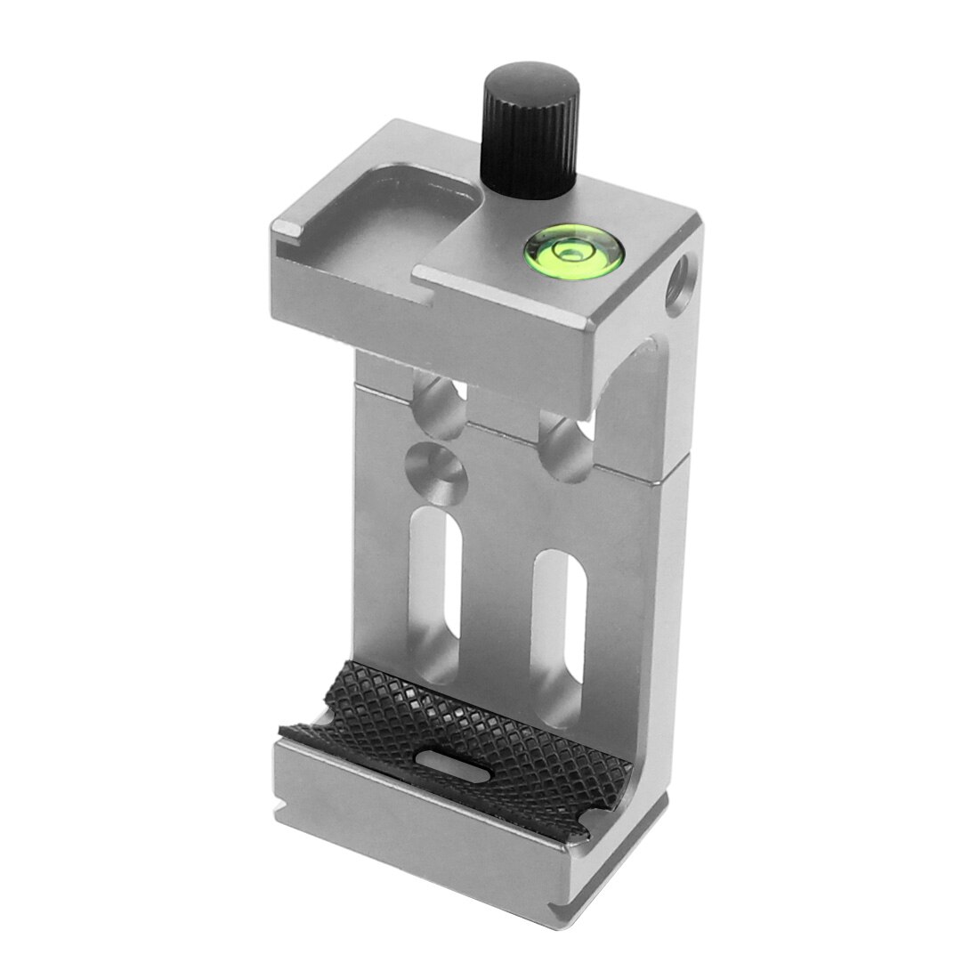 BGNing 360 Degree Panorama Ball Head Tripod Camera Mount Stand Phone Holder Clip XJ-8 Flashlight Microphone With Spirit Level: Silver Clip