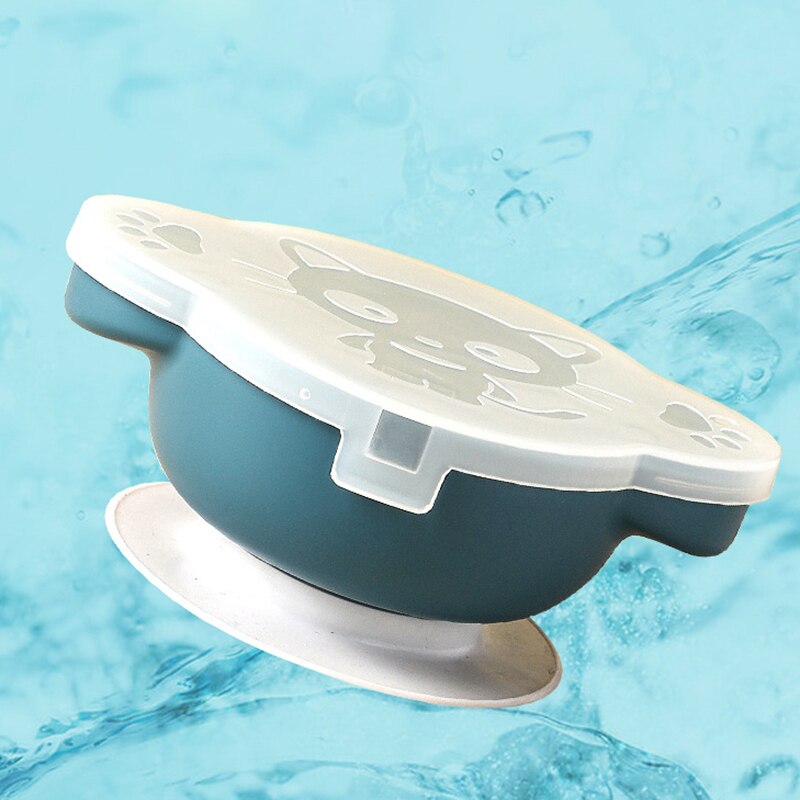 Vajilla de silicona para tazón para bebés, utensilios de alimentación sólidos para bebé, contenedores de almacenamiento de alimentos, juegos de plato de bebé