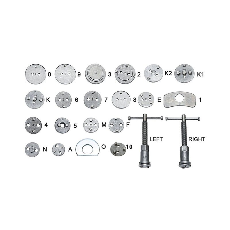 Auto Wind Back Hand Tool Kit 22 pcs Universal Disc Brake Caliper Piston Pad Car