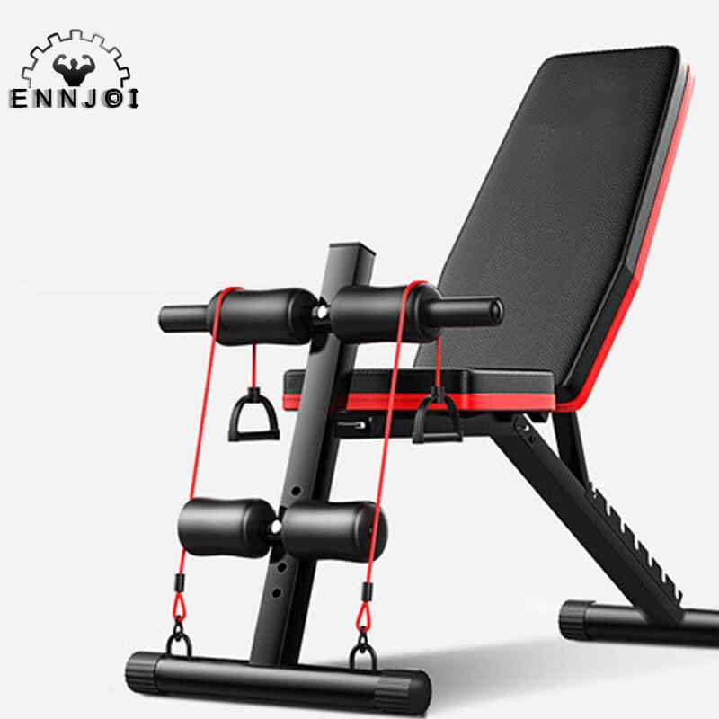 Hopfällbar hantel bänkpress 7 justerbart ryggstöd sitt upp magen multifunktionell fitness pall träningsbänk utrustning hem: 189-1 standard