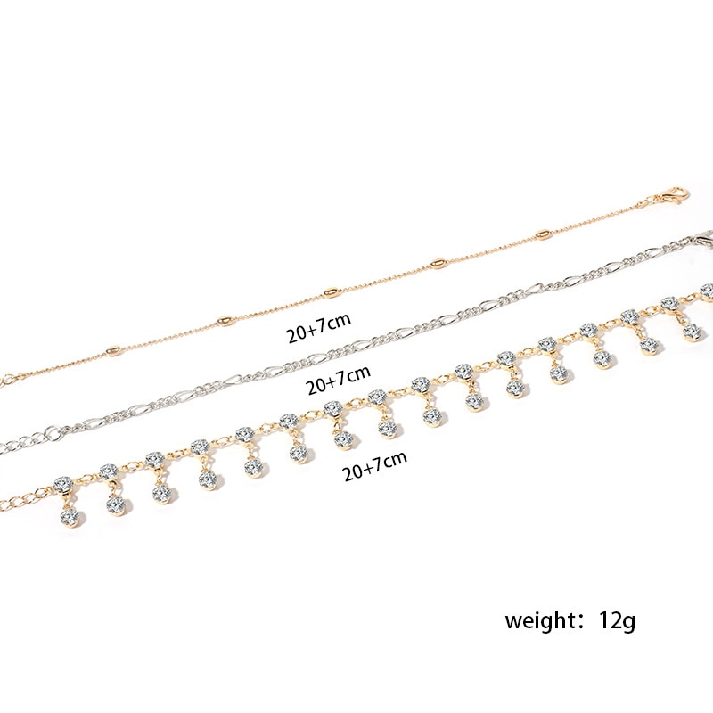 Böhmischen Eingelegten Kristall Multi-schicht Fußkettchen Für Frauen Ozean Strand Surfen Party Schmuck Zubehör Freundin