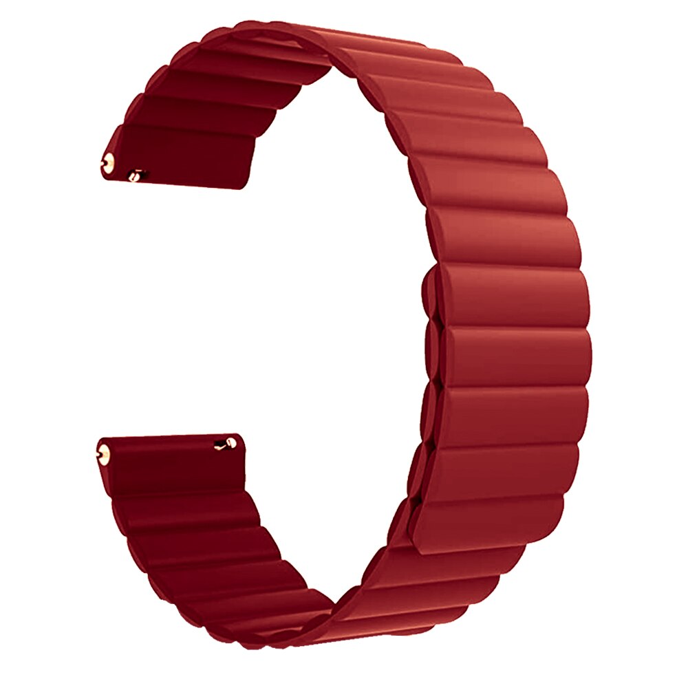 Magnetisk reim for oneplus smartwatch klokkebånd silikonarmbånd for en pluss klokke sportserstatning armbånd correa: Rød