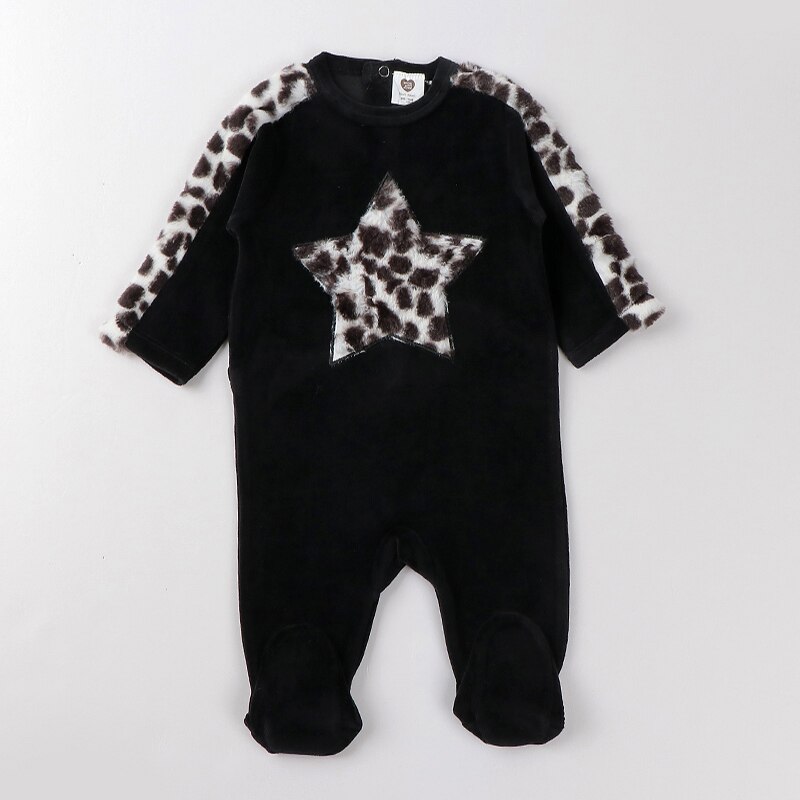 Baby Romper Pyjama Kids Kleding Lange Mouwen Kinderen Kleding Hart Star Baby Overalls Jongen Meisje Kleding Footies Velours Rompertjes