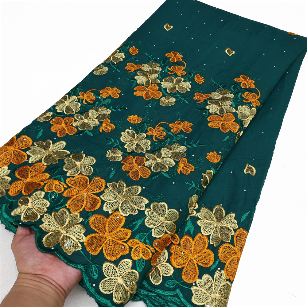 2025 Afrikaanse Nigeriaanse Tule Kant Stof Katoen Damast Guipure Formele Prom Party Gown Dress 5 Yards: Antiek Zilver