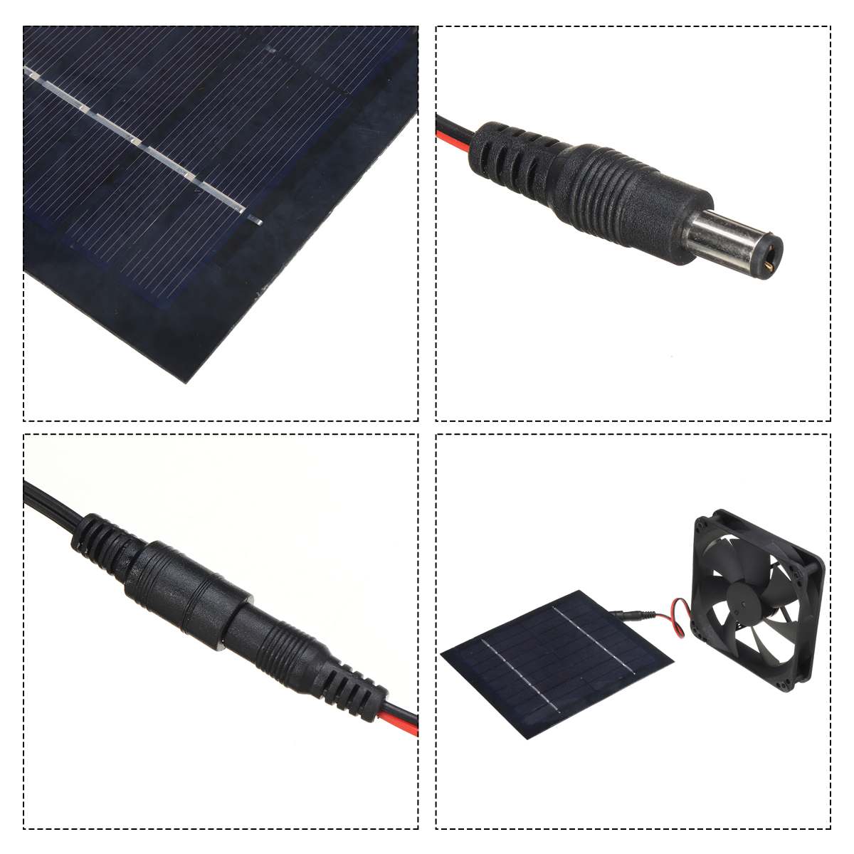 10W 12V Solar Exhaust Fan Air Extractor 6 Inch Mini Ventilator Solar Panel Powered Fan for Dog Chicken House Greenhouse RV