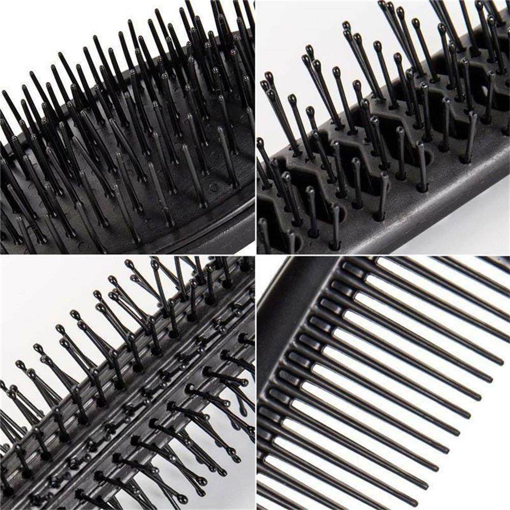 Conjunto de 5 cepillos peine , masaje de cuidado del cabello con espejo, herramienta de estilismo rizado húmedo/Seco, 5 unidades