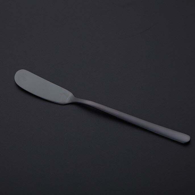 Roestvrijstalen Mes Boter Cutter Schraper Gebruiksvoorwerp Jam Spreader Spatel Ontbijt Tool Fondue Kaas Rasp Snijmachine: Black