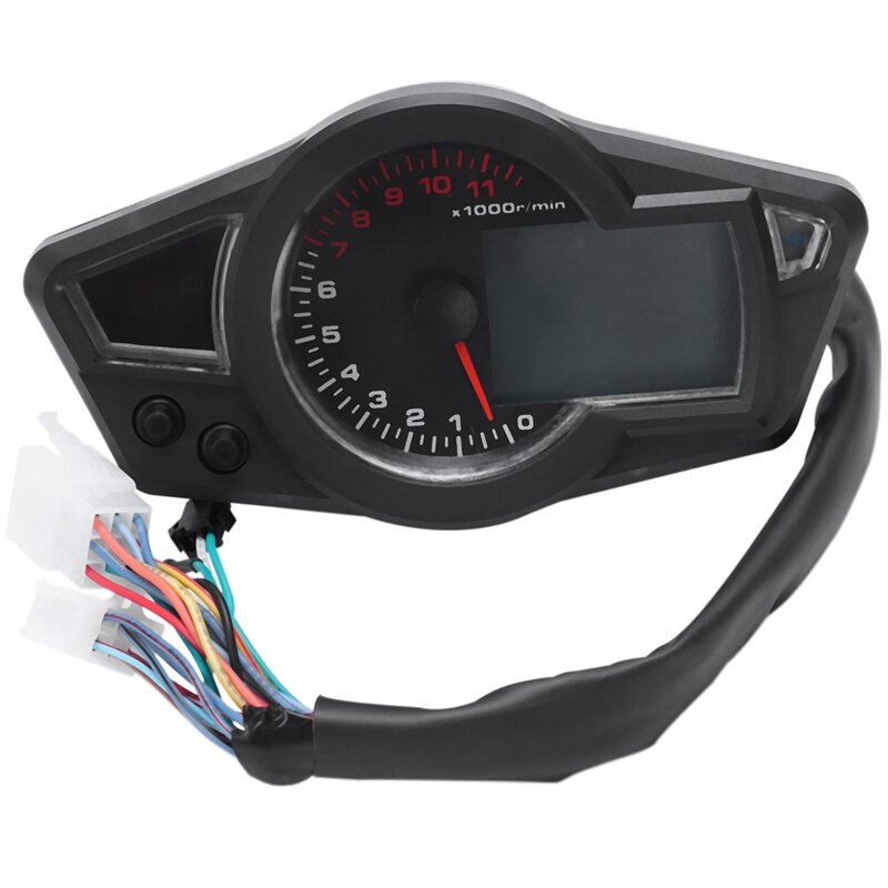 2.5 "Lcd Digitale Snelheidsmeter Kilometerteller Backlight Voor Motorfiets, Fiets