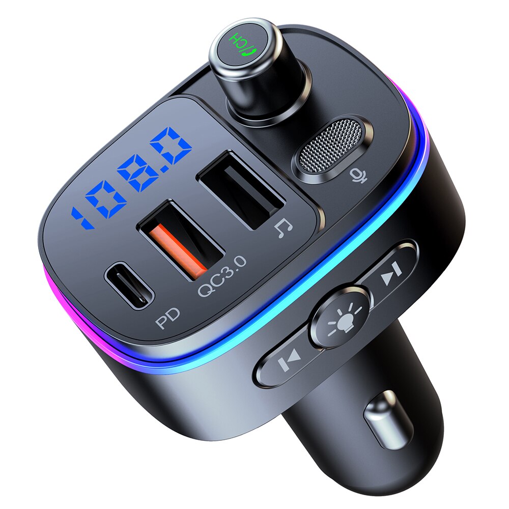 Bluetooth-fähiges autoradio mit  mp3- player-player, verlustfreier bluetooth-telefonie, schnellladefunktion,  qc3.0 steckplätze für sd-karte und usb-stick