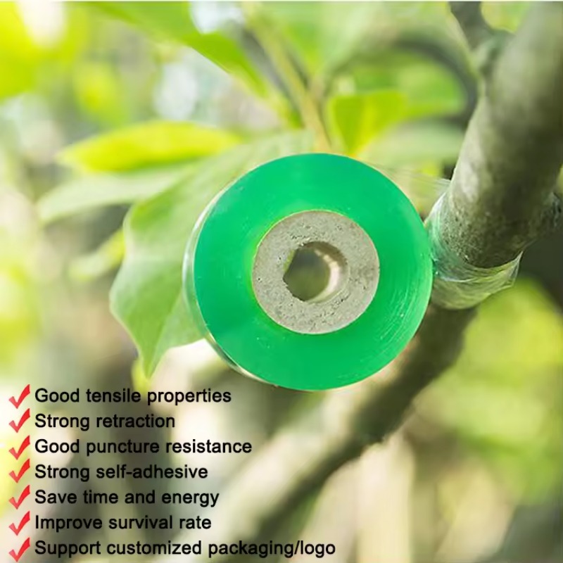 Cinta de injerto biodegradable ecológica de 100m de longitud, membrana de injerto, cinturón de unión para jardinería, dos tamaños de ancho para elegir, 1 Uds.