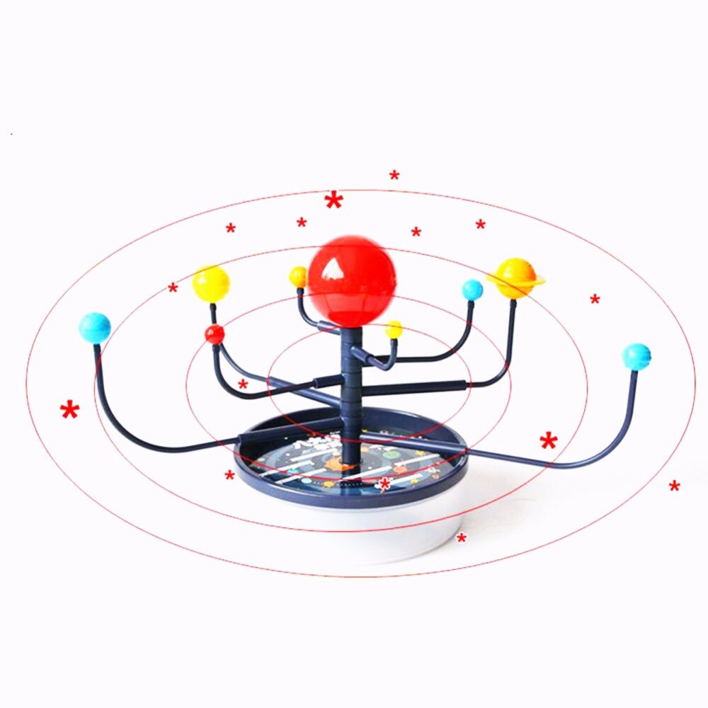 1 Pc/Box Fasinating Interesting Manual DIY 8-Planet Solar-System Model Planetarium for Children Physics & Mathematics Education