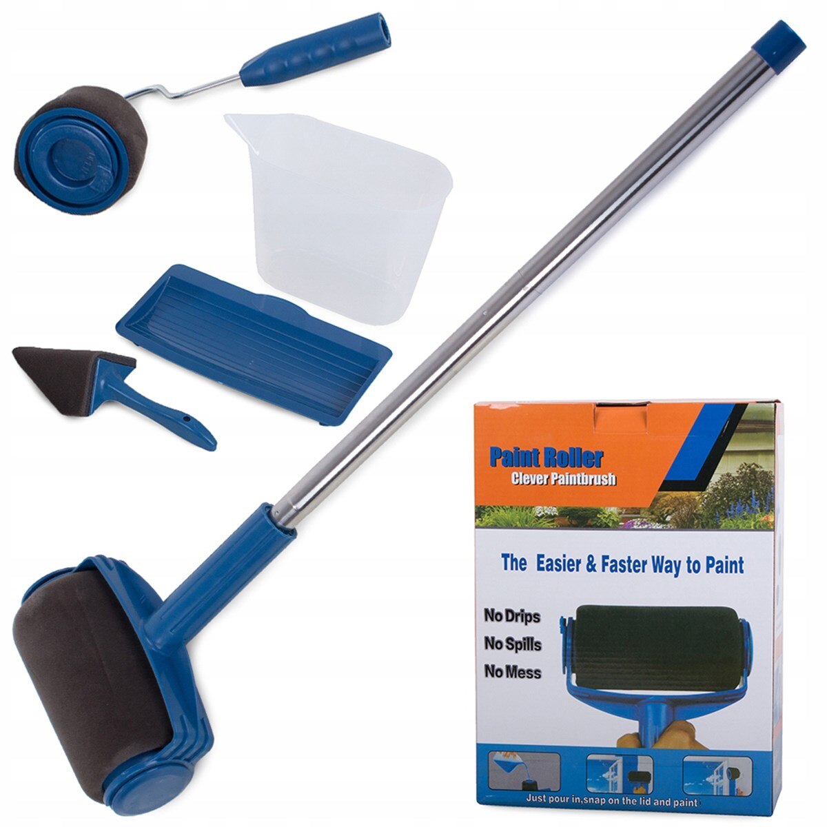 Verf Roller Borstel Gereedschap Set, Diy Muur Afdrukken Borstel Kit Met Verf Runner Pro Borstel, smart Verf Roller Applicator