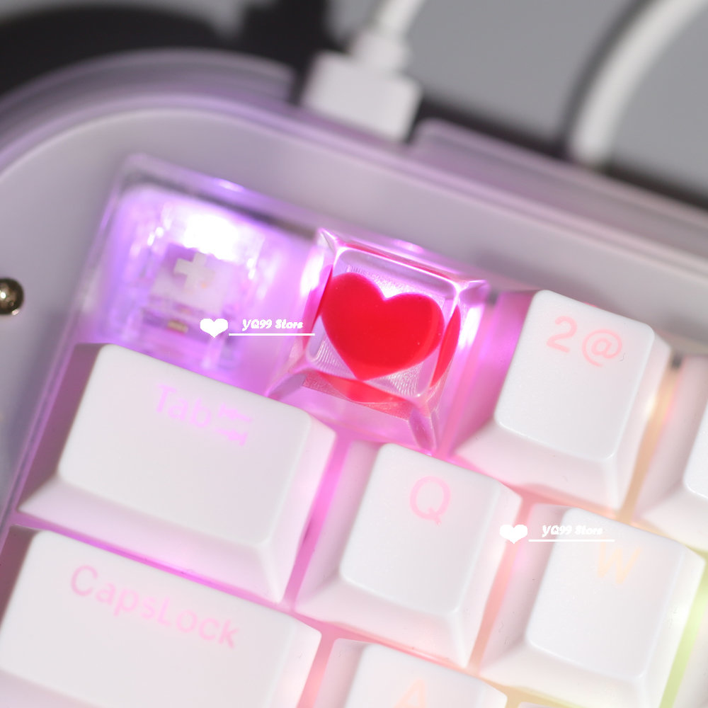 keycaps Voor mechanisch toetsenbord Game Backlit Keycap meisje schattig cadeau ESC Key Transparante cartoon persoonlijkheid Keycap Cherry MX Axis