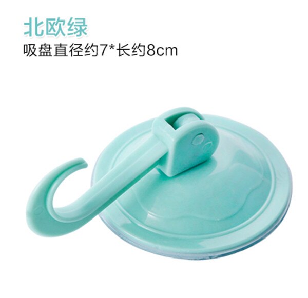Ventouses murales en plastique, couleur unie, , porte autocollante, fenêtre, crochets de cuisine, cintre de salle de bains, 1 pièce: 7