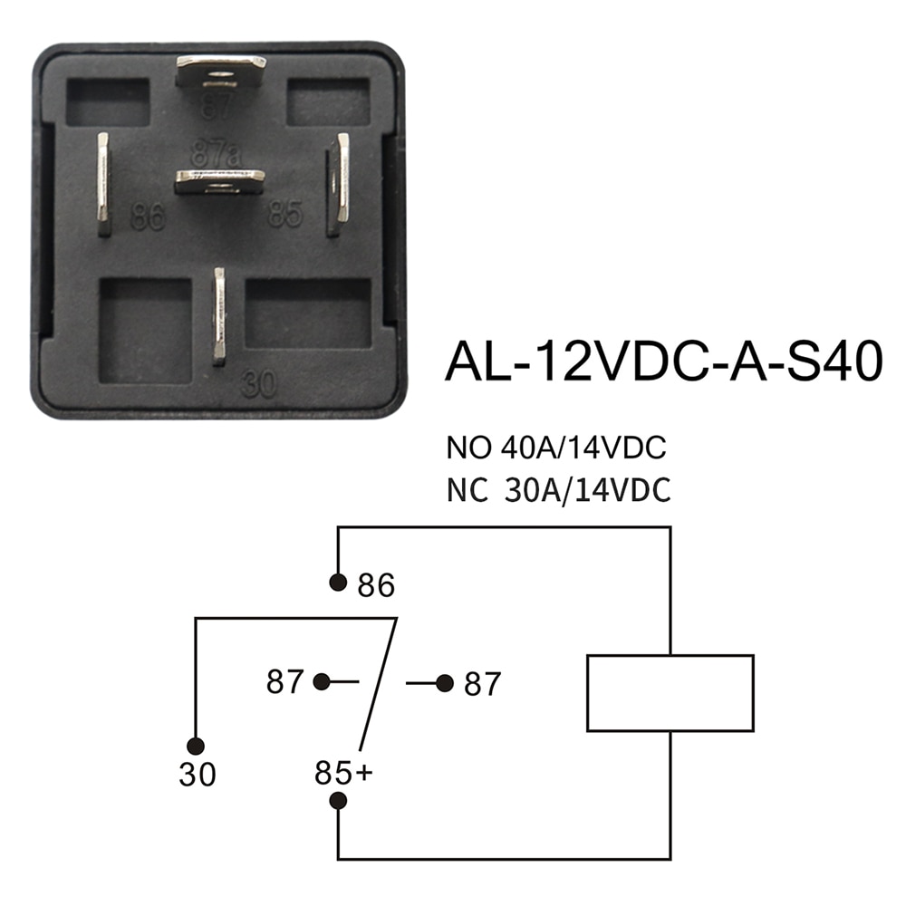 Automobile Circuit Standard 12V 40A Fuse Box Block Holder Auto 6 Relay Block Holders 5 Road Fit for Car Truck Marine Boat ATV