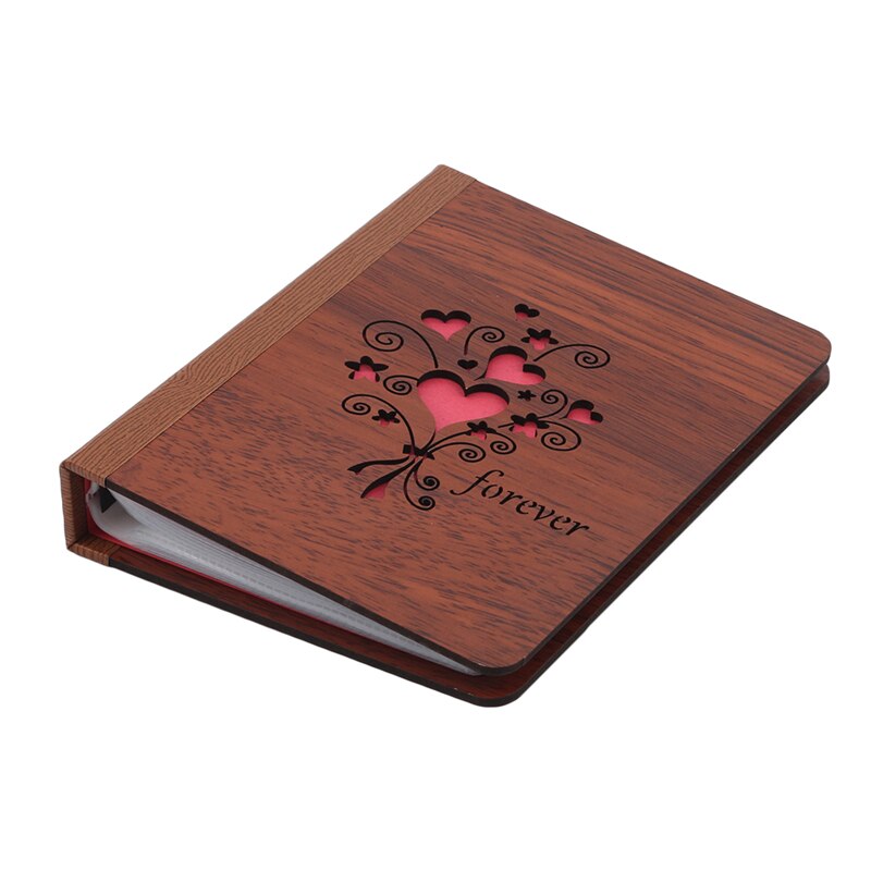 6 Inch Wood DIY Interstitial Album Black Sheet Handmade Love Theme Kids Scrapbook Cute Photo Album Wedding Anniversary: 11